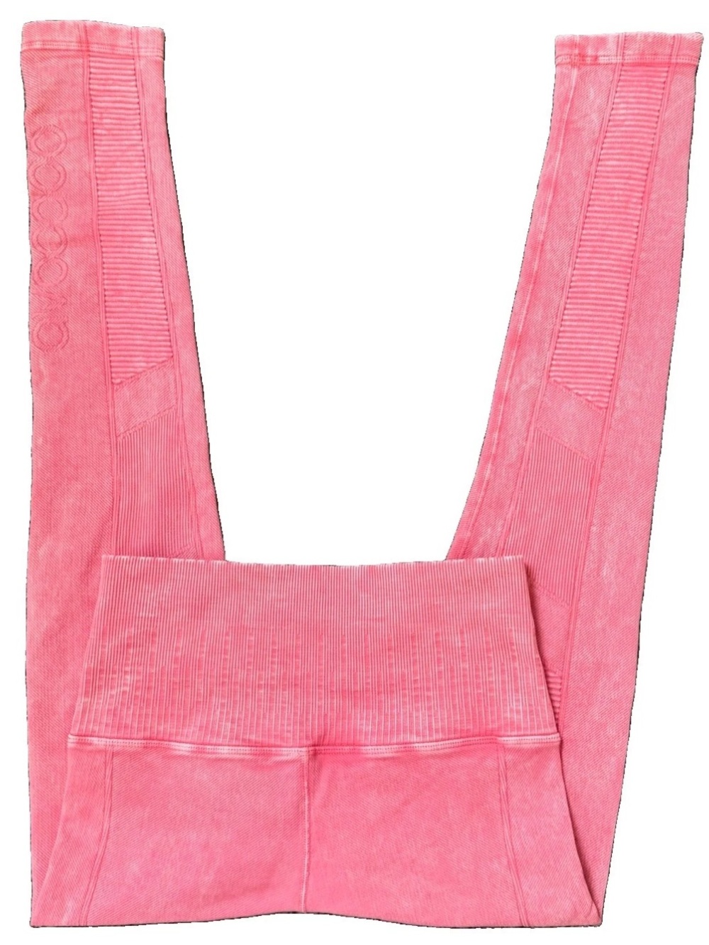 Avocado Activewear High Waist Seamless Leggings Ribbed Mineral Wash Pink *XS/S